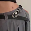 Paski Y2K Cross Belt Men kobiety punkowa metalowa gwiazda klamry design vintage pu skórzany pasek dżinsowe spodnie dekoracje