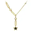 Pendentif Colliers Miroir en acier inoxydable poli étoile à cinq branches petite avec chaîne géométrique collier de mode style affranchissement gratuit