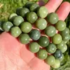 Loose Gemstones Natural Stone Beads Genuine Canada Jade For Jewelry Making 15inch 6/8/10/12mm Spacer Diy