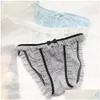 3X Mesh G-String Fille Sous-vêtements en dentelle Femme Lingerie Intimates Slip String pour jeunes filles Pantys bébé, enfants Mate Dhczs