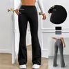 Pantalon évasé pour femmes, Leggings de Yoga, taille haute, jambes larges, sport, noir, grande taille, pantalon de danse, 2023