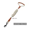 Dog Collars Leash Heavy Duty Adjustable Traction Rope Leather Walking With Comfortable Handle Protective For