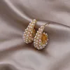 Kolczyki stadnorskie 2023 Korea Design Fashion Biżuterii 14K złota platowana kropla perła elegancka damska codzienna akcesoria do pracy