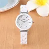 Relojes de pulsera Sailwind Luxury Crystal Women White Ceramic Ladies Watch Cuarzo Relojes de moda Muñeca para mujer