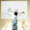 Tableau blanc autocollant réutilisable enroulable, 45cm x 200cm, autocollant effaçable pour tableau blanc avec 3 stylos DJA99 231009