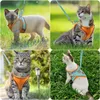 Kedi yakalar kurşunlar Pet Cat Vest Kablo Demeti ve Tasma Seti Eğitim Yürüyüş Potajları Küçük Kediler Köpekleri Çiçek Baskı Kablo Demet Yaka Ayar Tasarlar Seti 231009