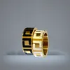 No Box Fashion Women Designer Ring Drop Blackwhite Oil Titanium Steel Luxury Couple Rings5634227