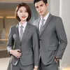 Trajes para hombre Conjunto de traje y mujer Mismo trabajo profesional Dos piezas Dos botones