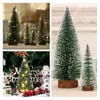 Julekorationer Cedar LED -lampor Pine Needle Tree Dekoration för hem Desktop Ornament Xmas Gifts Mini Decor