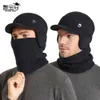 Combinaison de protection d'oreille chaude pour homme, bavoir en laine en peluche, pull tricoté, chapeau tricoté, hiver 9148