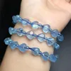 Link pulseiras natural aquamarine coração pulseira reiki pedra preciosa moda jóias fengshui feminino cura sorte energia presente 1pcs