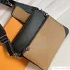 10A Multi Pochette Accessoires Taschen Herren 3 Stück Trio Leder Schwarz Blumen Messenger Geldbörse Umhängetaschen Einkaufstasche Schlichte Umhängetasche Handtaschen Damen Einkaufstasche