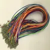 100pcs 16-18 inch mixed color adjustable 1 5mm korea waxed cotton necklace cords with lobster clasp and extension ch1558