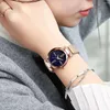 Armbandsur Uthai v11watch för kvinnor lyxtid kommer stjärnhimmel lyser Milan Magnetic Iron Absorbering Stone Ladies Fashion Quartz Watches
