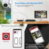 Hikvision compatível 6mp poe mini câmera ir microfone embutido detecção de veículo humano visão noturna cctv segurança vigilância por vídeo