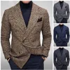 Men's Suits 2022 European And American Style Men's Clothing Button Plaid Business Casual Shopping Long-sleeved Suit Jacke289w