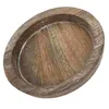 Candle Holders Rustic Wooden Serving Tray Tea Coffee Drinks Plate Snack Meals Breakfast Restaurant Platter Dining Tableware