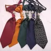 Bow Ties 39 10cm Katı Paisley Desen Hong Kong Düğüm Polyester Elmas Tembel Kravat Erkek Kadın Çekim Düğün Tam Elbise Takım Kravat