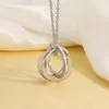 Pendentif Colliers Mylongingcharm personnalisé entrelacé 3 cercles collier personnalisé noms de famille en acier inoxydable bijoux cadeau