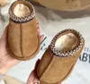 Tasman II-pantoffels voor peuters Tazz-babyschoenen Kinderen Kastanjebont Slippers Schapenvacht Shearling Klassieke Ultra Mini-laars Wintermuiltjes Instapper Wol Little Big99855 5 1