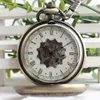 Pocket Watches 10pcs/lot Vintage Bronze Carving No Cover Mechanical Hand Wind Watch Roman Dial Flip Men Women Gift