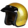 Casques de moto Casque Flash Personnalité Half Dot ECE Certifié Open Face Vintage