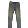 Man Jeans 디자이너 청바지 Pu Jeans Skinny PP 청바지 찢어진 바이커 슬림 스트레이트 스키니 바지 디자이너 스택 청바지 패션 청바지 남성 트렌드 브랜드 빈티지 팬츠 남성