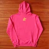 Sp5der Young Thug 555555 Kapuzenpullover für Herren und Damen, hochwertiger Schaumstoff-Druck, Spinnennetz-Grafik, rosa Sweatshirts, S-XL