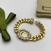 Modedesigner Schmuck Halskette 18 Karat vergoldet Armband Halskette Set Pulseira Kragen Designer für Frau Retro Halsreifen