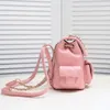 TOP A Fashion Women Designers mini Backpack Channel bag small schoolbag luxury flap backpack Fashion Sweet Woman Small Backpack Phone Messenger Bag School