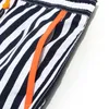 quick-drying sports shorts stripe mesh lined beach pants men's loose three-piece hot spring swimming