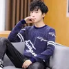 Men's Sweaters Winter Round Neck Sweater Line Pattern Non Pilling Soft And Warm Youth High-quality Elastic