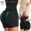 Wechery Frauen Big Ass Sexy Shapewear 4 Pads Gefälschte Gesäß Taille Abnehmen Gürtel Steuer Höschen Flachen Bauch Unterwäsche Body Shaper Y200710195e