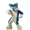 2019 fabbrica diretta nuovo costume della mascotte del cane Husky blu cartone animato cane lupo vestiti carattere Natale Halloween Party Fancy Dress267x