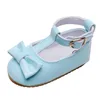 Primi camminatori Scarpe singole per bambina con fiocco Bowknot Suola morbida Prewalker antiscivolo a piedi nudi sul pavimento