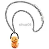 Pendant Necklaces WEVENI Acrylic Pumpkin Monster Necklace Pendant Chain Collar Halloween Fashion Jewelry For Women Girls Teens Party Gift Hot Sale x1009