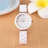 Relojes de pulsera Sailwind Luxury Crystal Women White Ceramic Ladies Watch Cuarzo Relojes de moda Muñeca para mujer