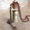 Hänghalsband Pirat Treasure Map Glass Bottle Cork Halsband Traveler Necklace Vintage Map Smycken Pirate Map Necklace Miniature Message X1009