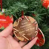 Cross-border European and American round ceramic Christmas ornaments creative Christmas tree decoration pendants ceramic craft holiday gifts