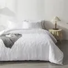 寝具セットボネジョイホワイトカバー布団セットキングサイズセットダブルベッド用の枕カバー付きコンフォーター