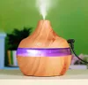 300ml Essential Oil Diffuser Ultra humidifier USB Electric Wood Grain Cool Mist Diffusers air purifiers with 7 LED color light5327305