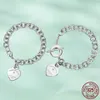 T Designer Heart Tag pendentif chaîne bracelet avec diamant Collier boucles d'oreilles en argent sterling 925 Bijoux en or rose or 18 carats Fa277A