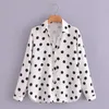 Blouses Femmes Zevity Femmes Mode Polka Dots Imprimer Casual Business Smock Blouse Femme Chic À Manches Longues Chemise Blusas Tops LS5055