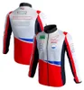 Moto Team 2023 Veste à capuche entièrement zippée pour motocycliste coupe-vent Softshell Veste de course décontractée et chaude pour homme