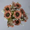 Dekorativa blommor Utmärkt Big Flower Faux Branch Table Centerpiece Artificial Sunflower Non-Fading Balkony Decor Supplies