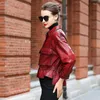 Women's Leather Genuine Real 2024 Winter Haining Clothing Sheepskin Short Motorcycle Coat Single Jack