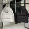 44d9 Manteaux d'extérieur de grande taille New Junction Black Label Veste en duvet d'oie réfléchissante pour hommes et femmes du même style Couple manteau froid court blanc Smlxl