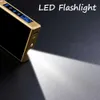 Lighters New Windproof Dual Arc Plasma Lighter Bright Sound USB Electric Rechargeable Lighters For Smoking Cigarettes With LED Flashlight 52MS