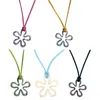 Chaînes douces creux fleur pendentif collier fête bijoux mode déclaration tour de cou simple coloré cordon collier goutte