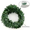 Decorative Flowers 7M 275inch/pcs Silk Garland Green Leaf Iron Wire Artificial Flower Vine Rattan For Wedding Car Decoration DIY Wreath